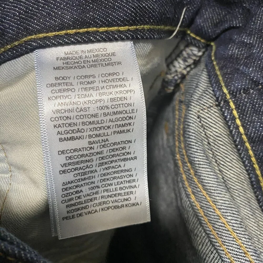 Polo Ralph Lauren Hampton Relaxed Straight Jeans Mens 36x34 Blue Dark Wash Denim